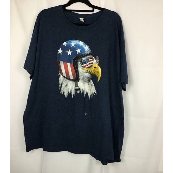 Sprit of America Bald Eagle Graphic Biker Tee Shirt Size 3XL - Picture 4 of 8